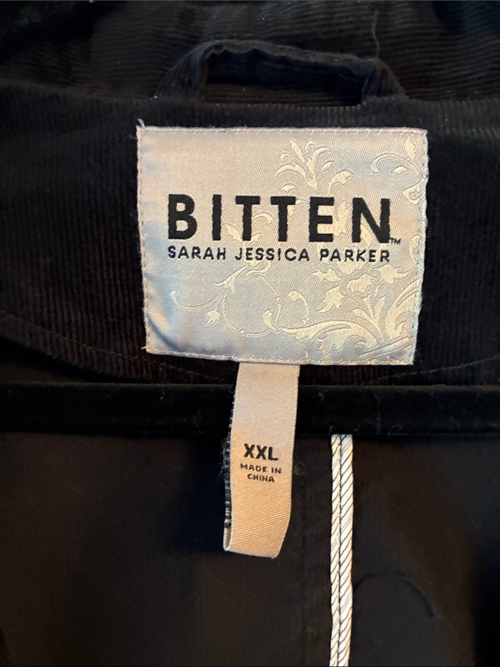 Bitten by Sarah Jessica Parker Black Corduroy Blazer Jacket - Picture 2 of 4